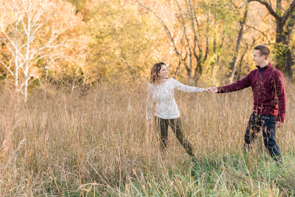 Bowman's Hill Wildflower Preserve Engagement photos