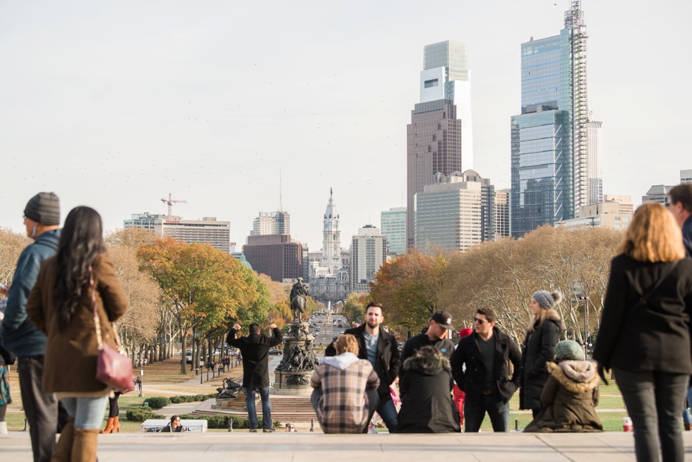 Philadelphia skyline from Museum of Art 