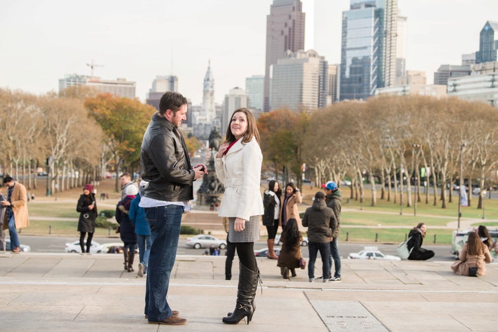 Surprise proposal photos in Philadelphia