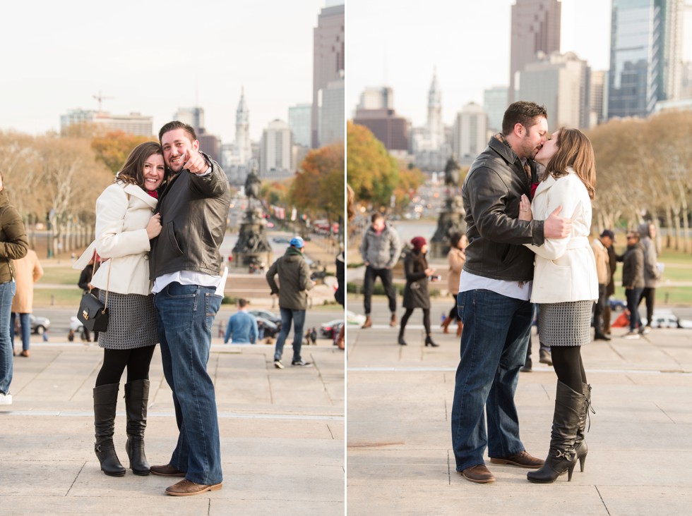 Surprise proposal photos at Philadelphia Museum of Art