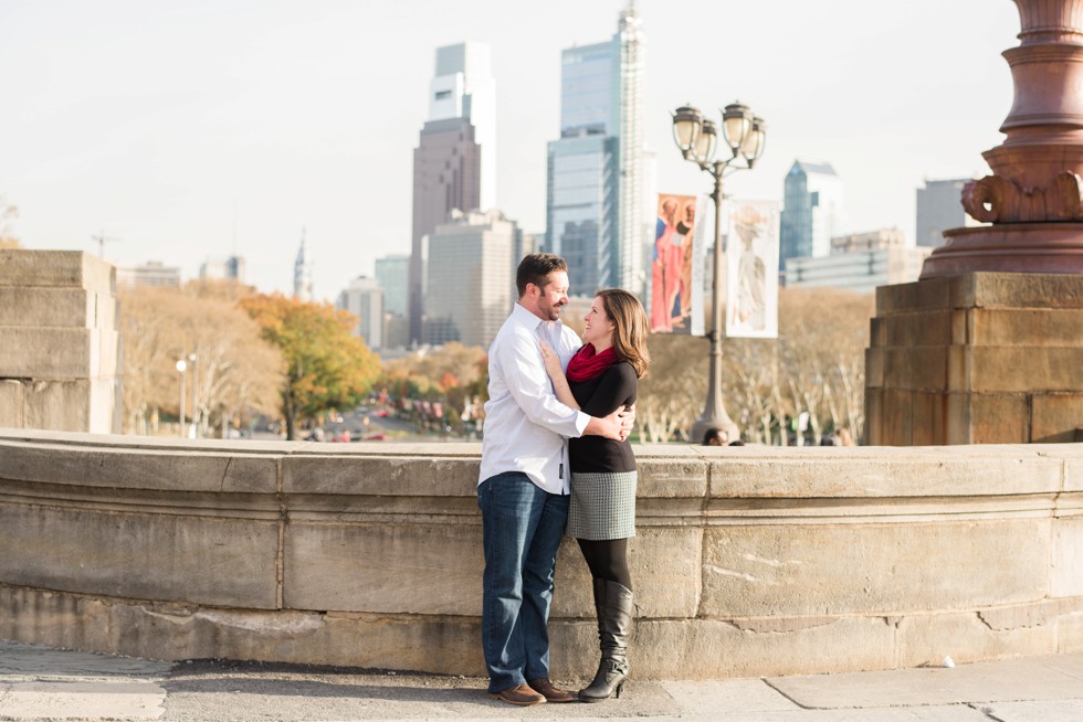 Philadelphia engagement photos after proposal