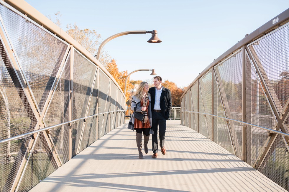 Schuylkill River trail bridge over train