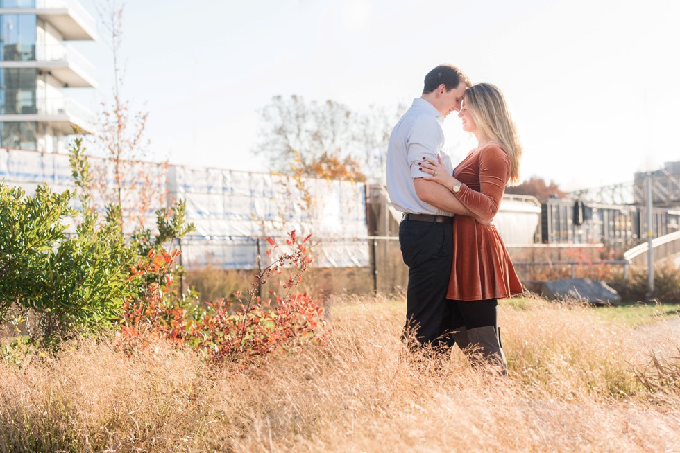 Philadelphia train engagement photos