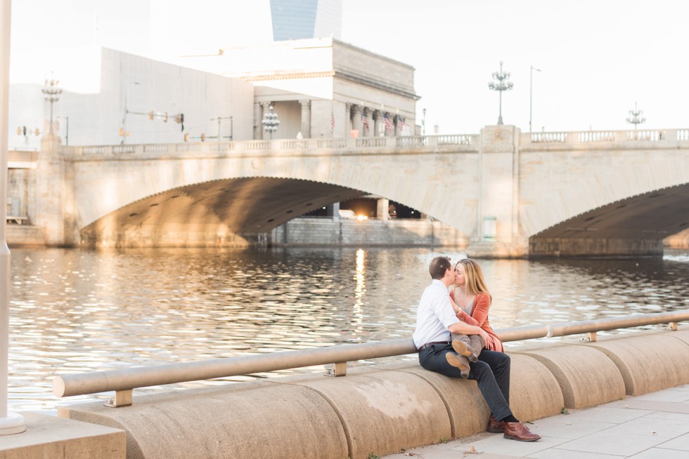 Schuylkill River trail fall engagement photos