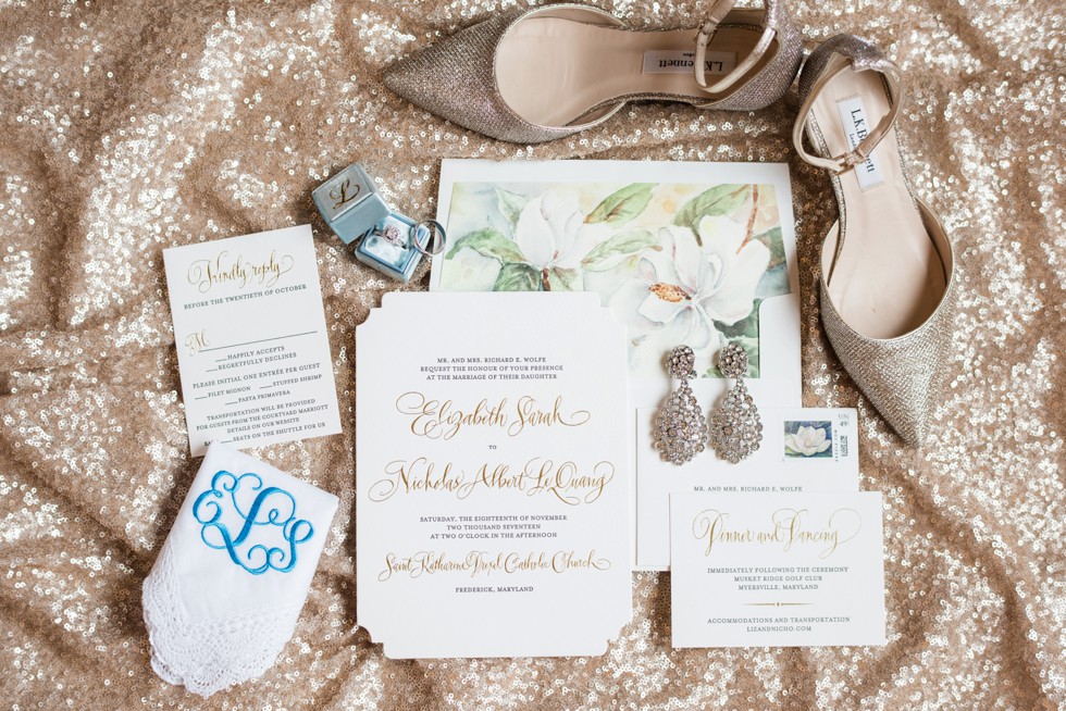 Magnolia Wedding invitation by The Pleasure of your Company