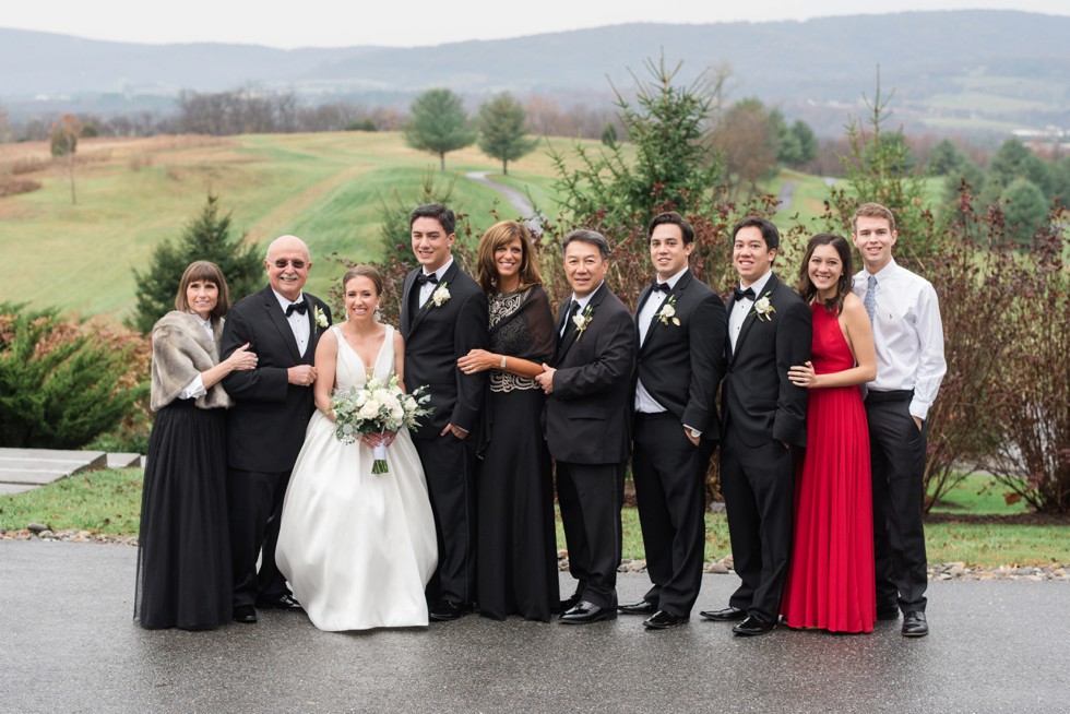 Family formals in a mountain wedding