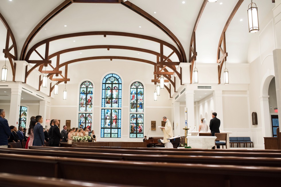 wedding ceremony at Saint Katharine Drexel Catholic Church