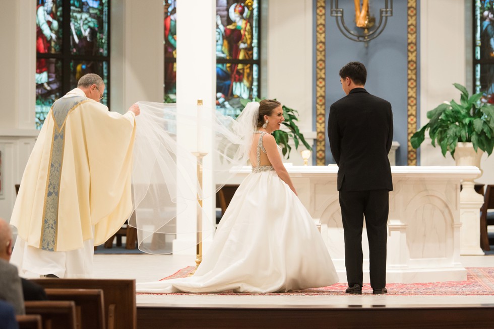 wedding ceremony at Saint Katharine Drexel Catholic Church