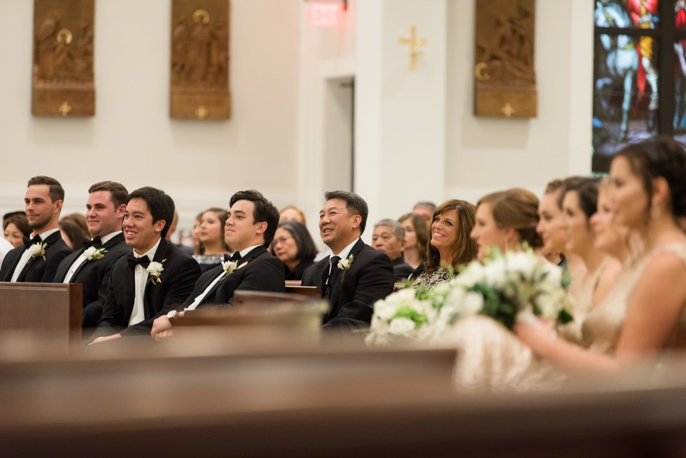 wedding ceremony at Saint Katharine Drexel Catholic Church