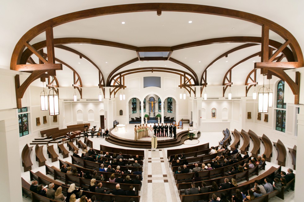 wedding ceremony at Saint Katharine Drexel Catholic Church