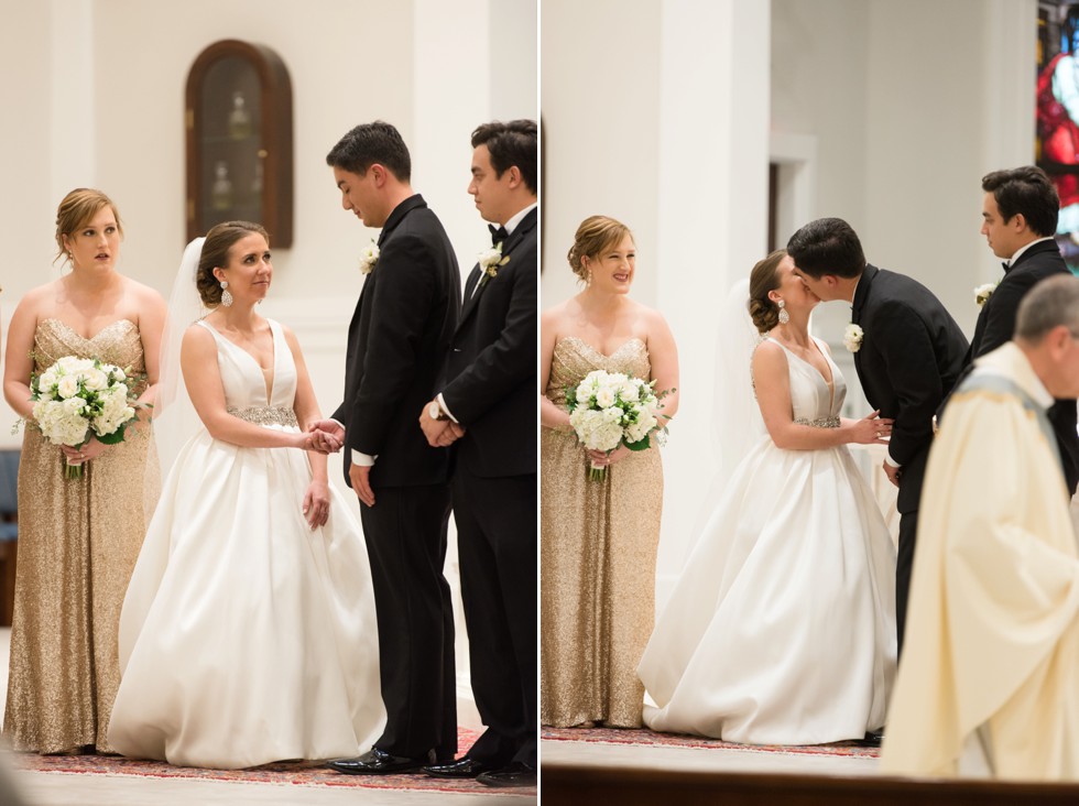 wedding ceremony at Saint Katharine Drexel Catholic Church