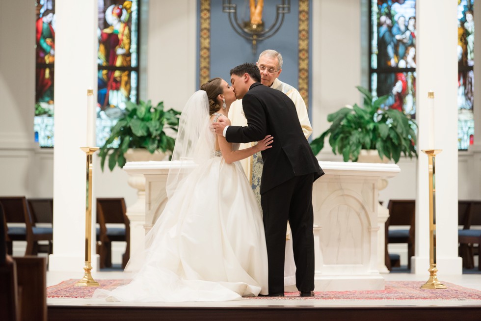 wedding ceremony at Saint Katharine Drexel Catholic Church