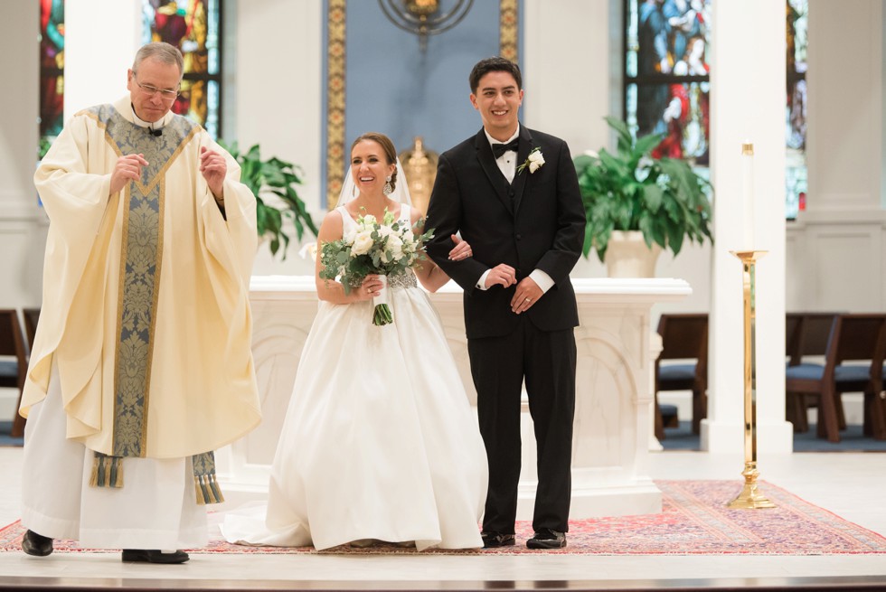 wedding ceremony at Saint Katharine Drexel Catholic Church