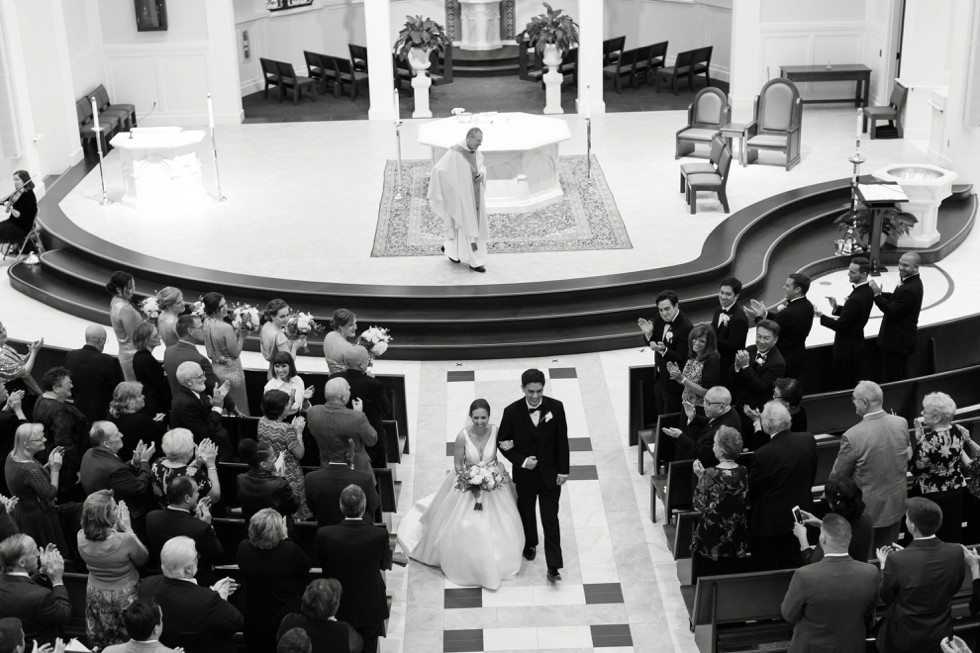 wedding ceremony at Saint Katharine Drexel Catholic Church