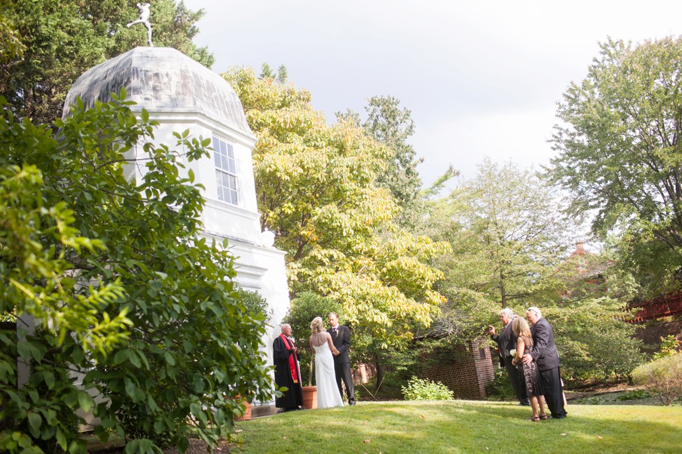 fall intimate garden ceremony