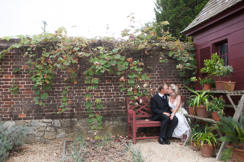 William paca garden bride and groom