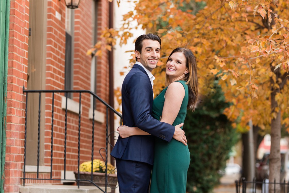 fall engagement photos in Philadelphia