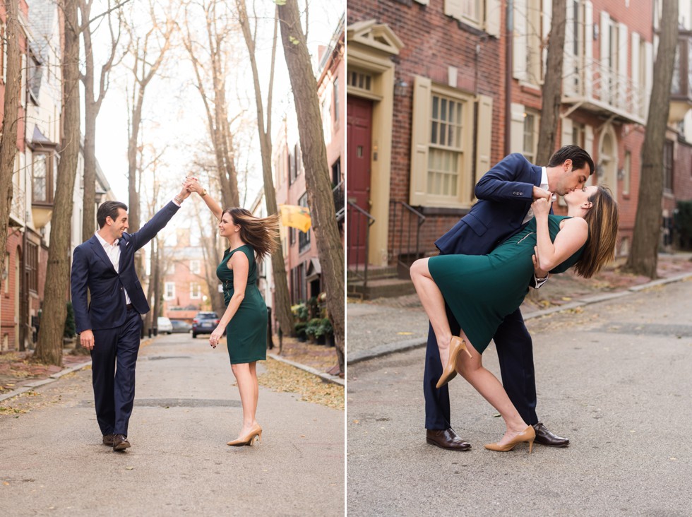 Fitler Square panama street engagement photos