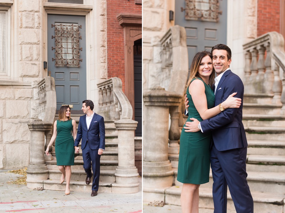 fall engagement photos in Rittenhouse Square