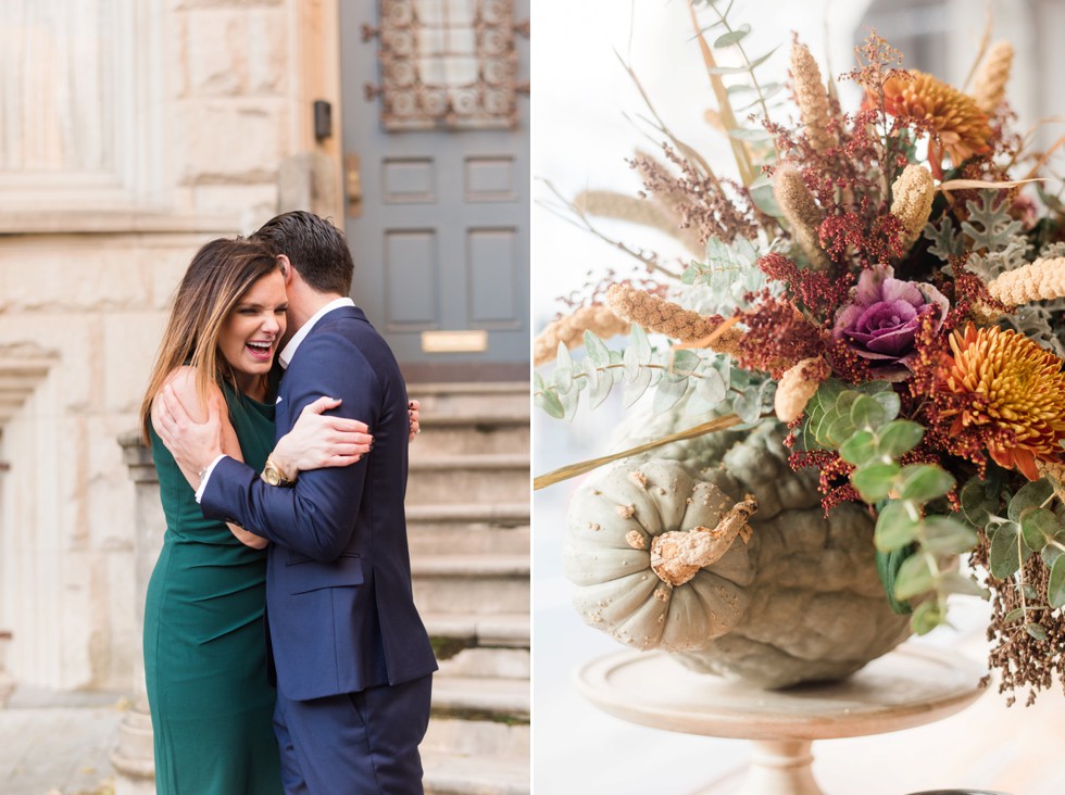 fall engagement photos in Rittenhouse Square