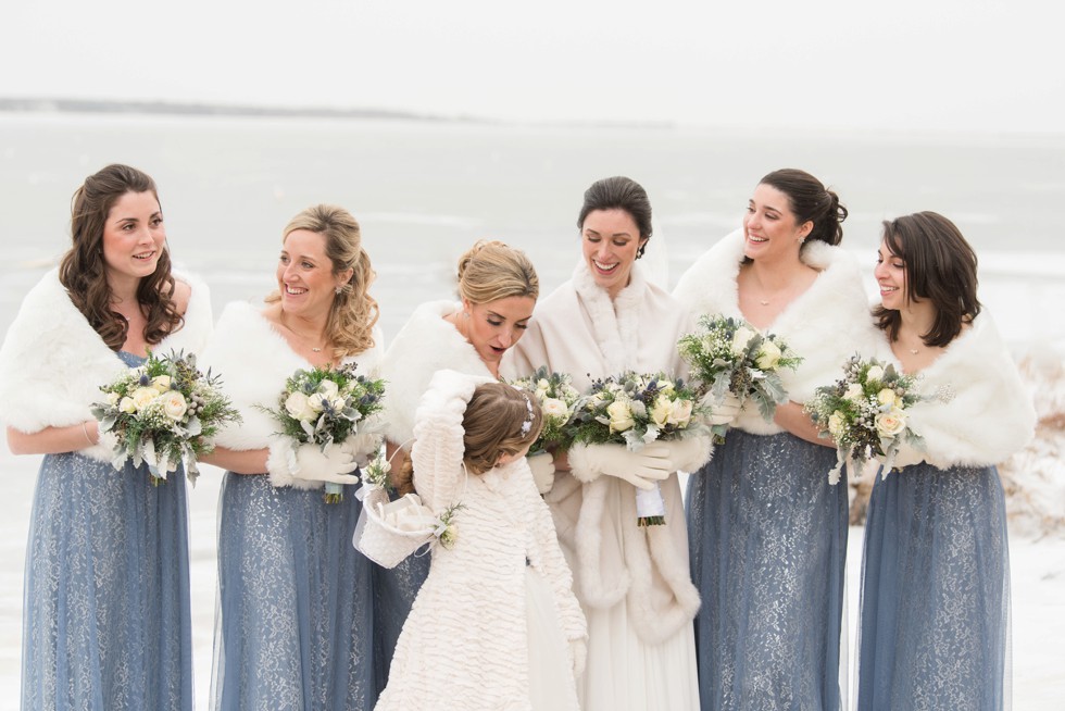 groomsmen Waquoit Bay Cape Cod winter wedding