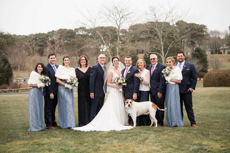 Cape cod family photo and dog