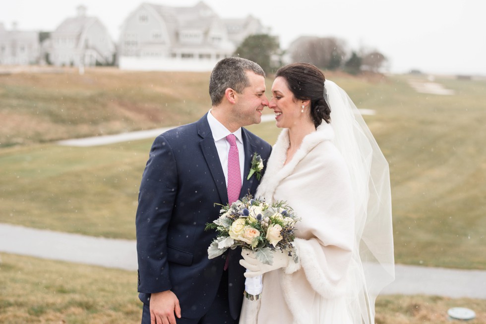 Cape Cod Golf club wedding in winter