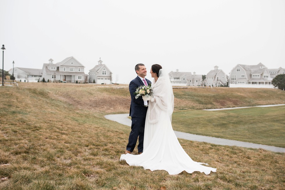 Cape Cod Golf club wedding in winter