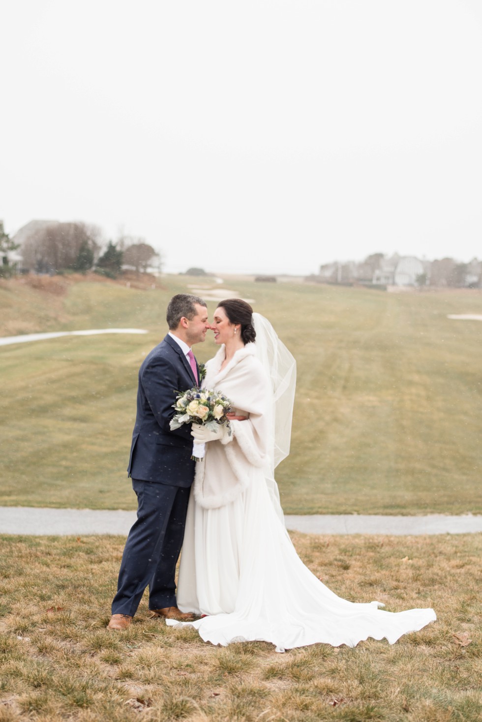 Cape Cod Golf club wedding in winter