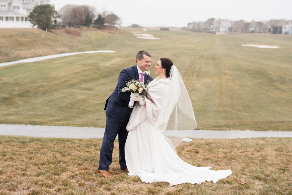 Cape Cod Golf club wedding in winter