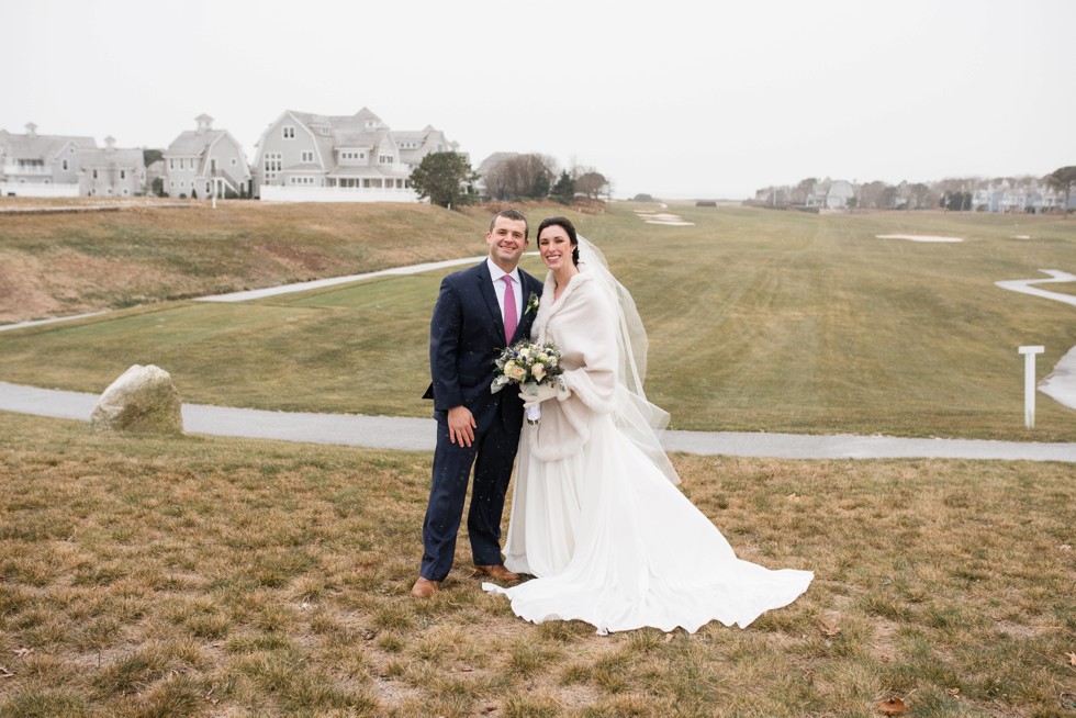 Cape Cod Golf club wedding in winter