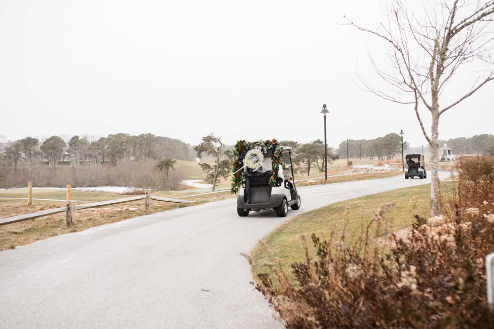 Cape Cod Golf club wedding in winter