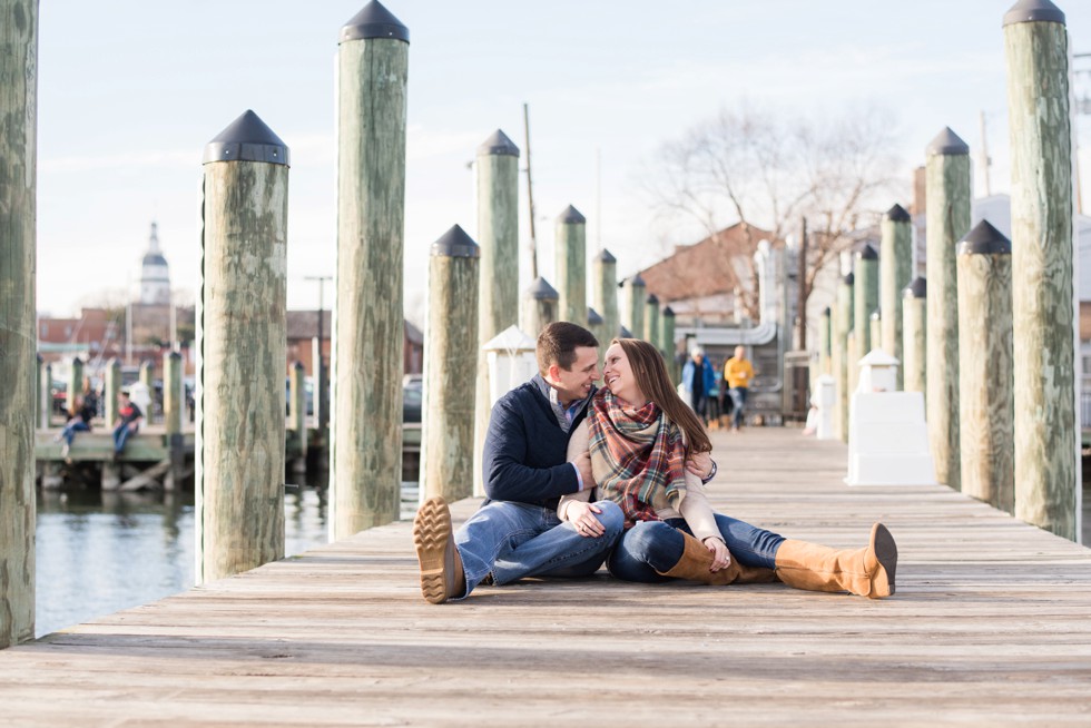 dock street engagement pictures