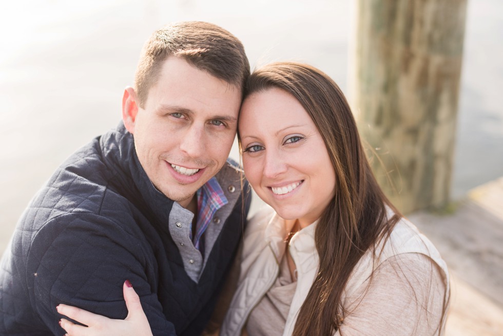 engagement photos on a pier