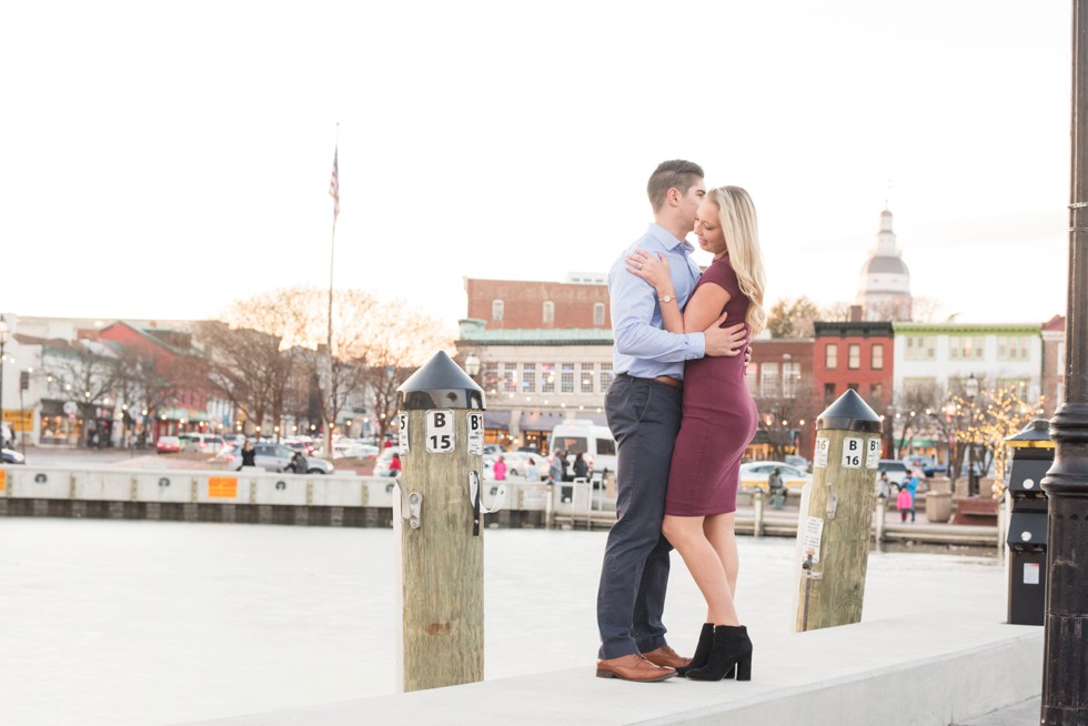 Annapolis harbor engagement photographs