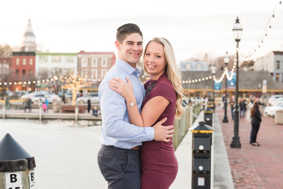 Annapolis harbor engagement photographs