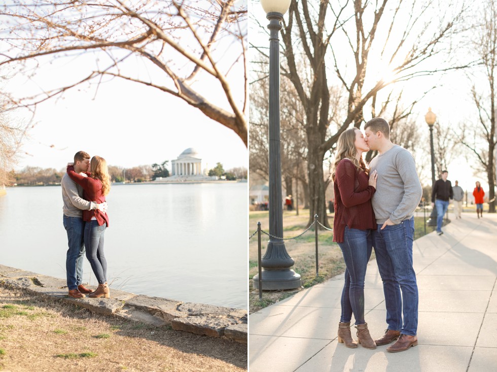 Jefferson Memorial DC engagement photographs