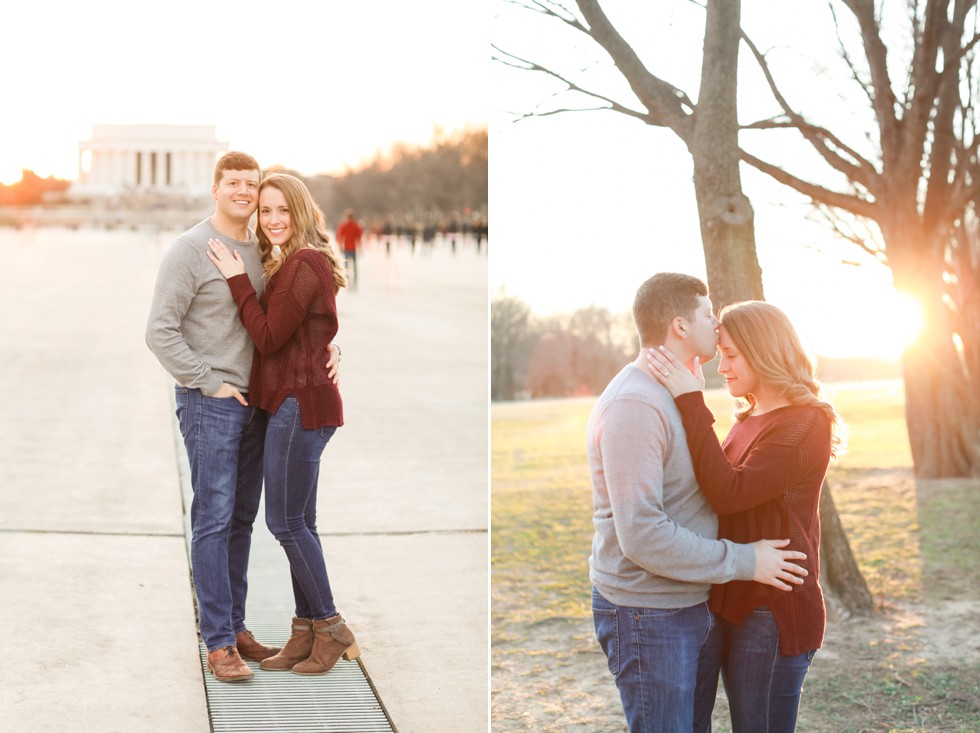 sunset engagement in DC