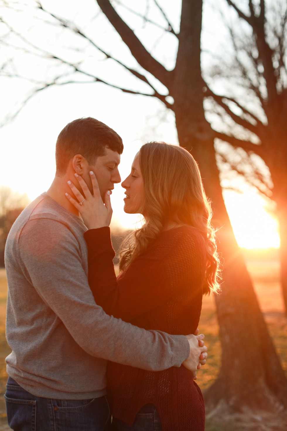 sunset engagement in DC