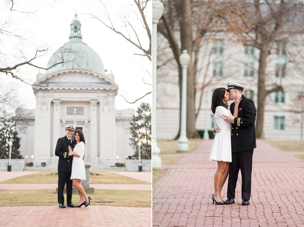 Navy officer engagement photos