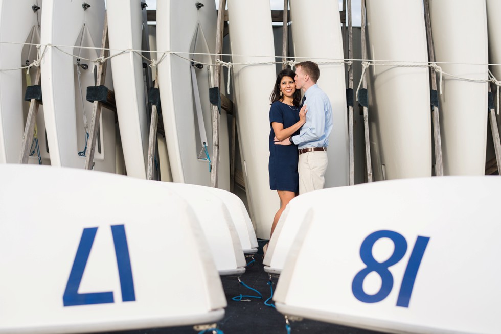 engagement photographs on a boat