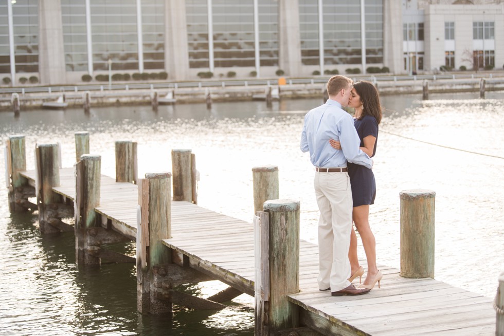 engagement photos on a dock