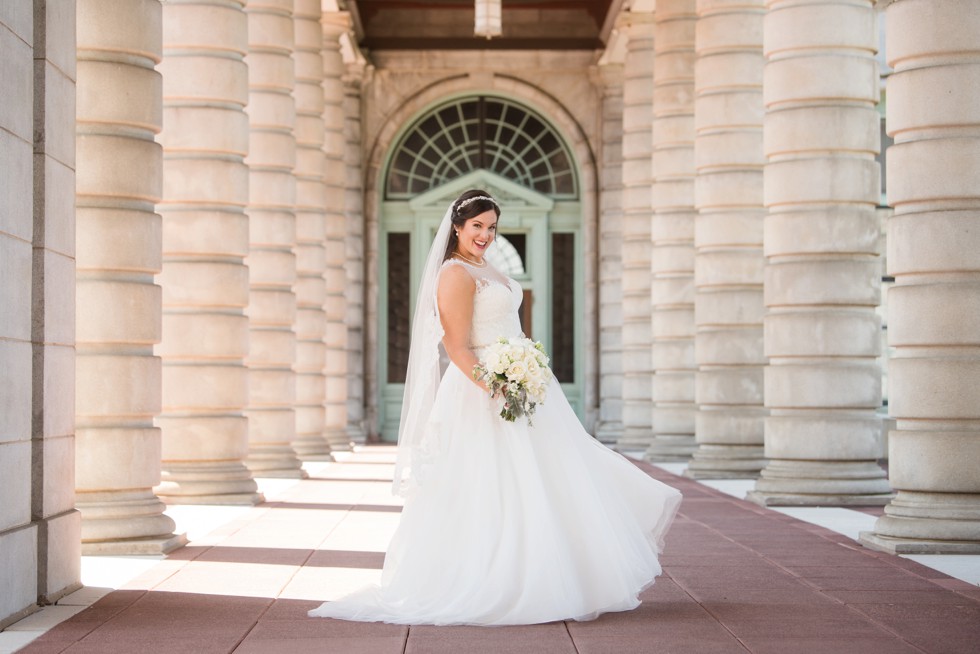 bridal portraits Maggie Sottero at US Naval Academy