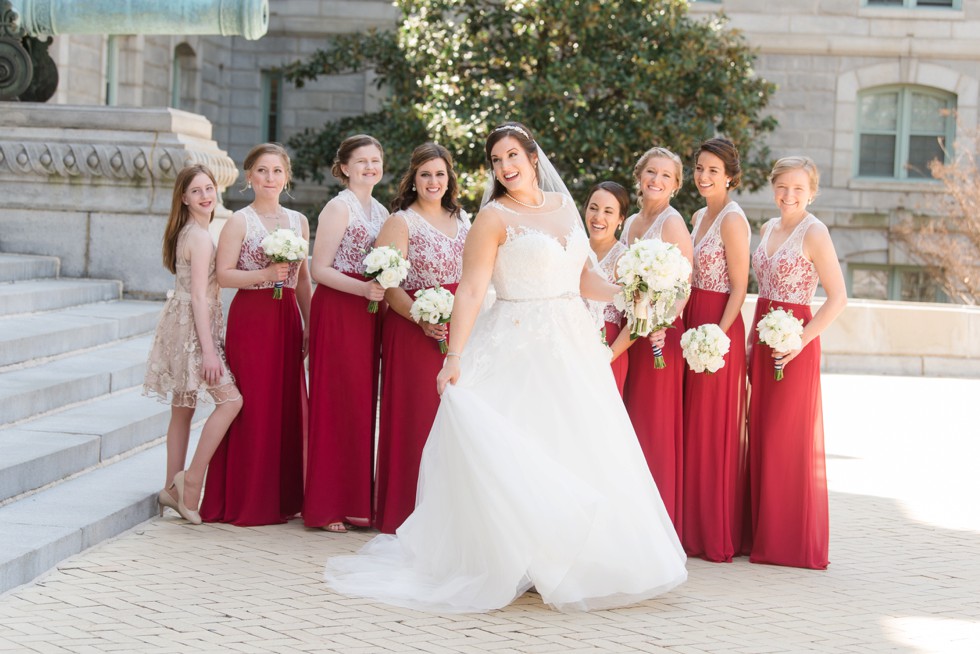 Bridal portraits at US Naval Academy