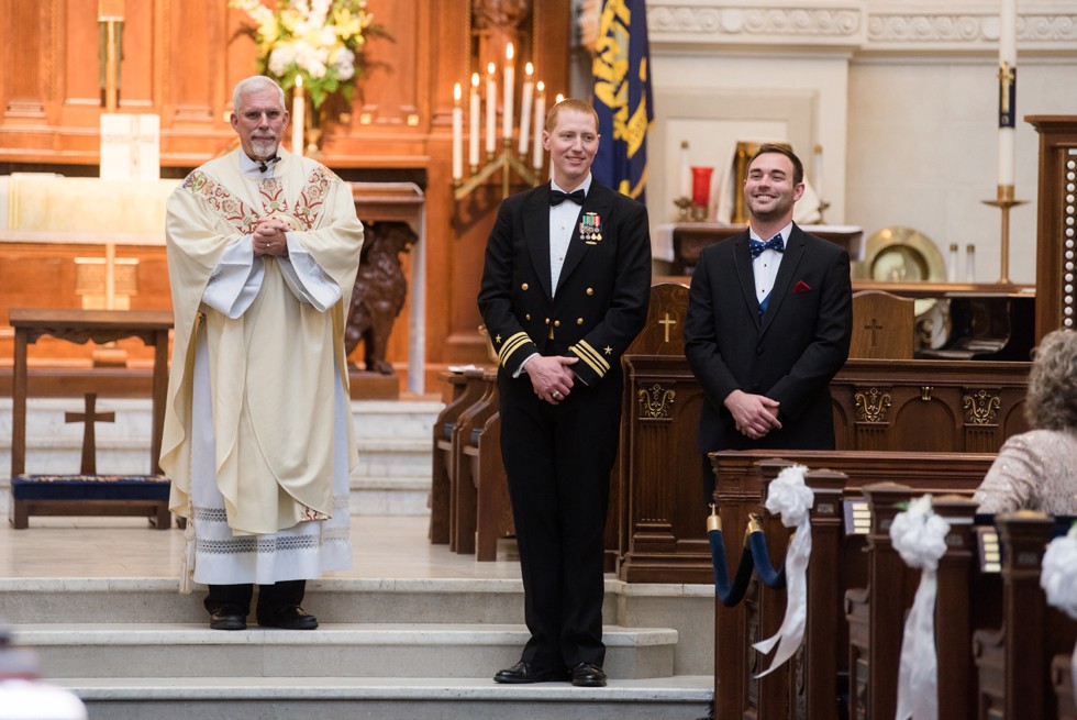 US Naval Academy Chapel wedding ceremony