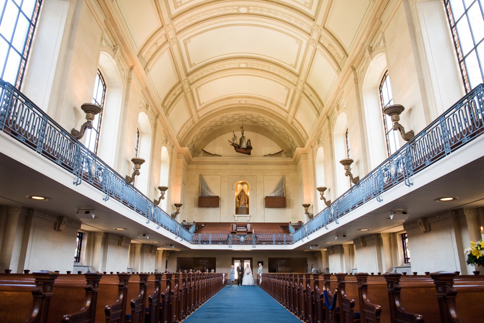 US Naval Academy Chapel wedding ceremony