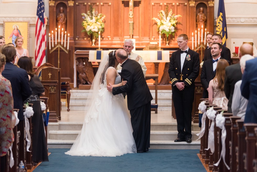 US Naval Academy Chapel wedding ceremony