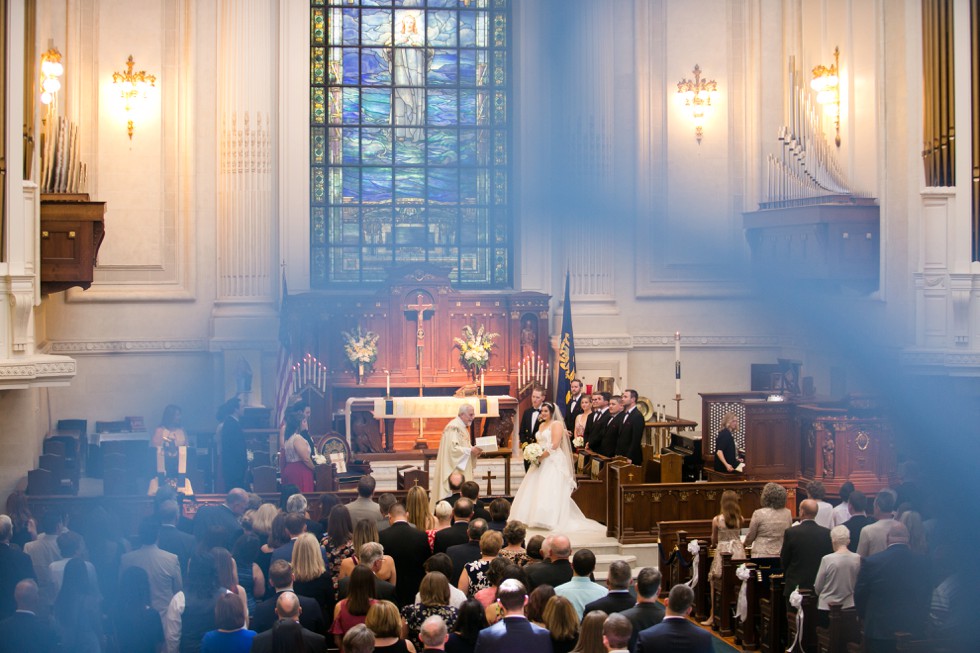 US Naval Academy Chapel wedding ceremony