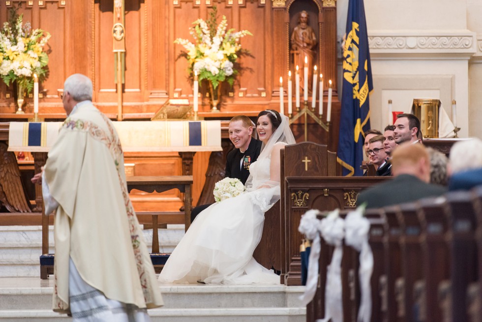 US Naval Academy Chapel wedding ceremony