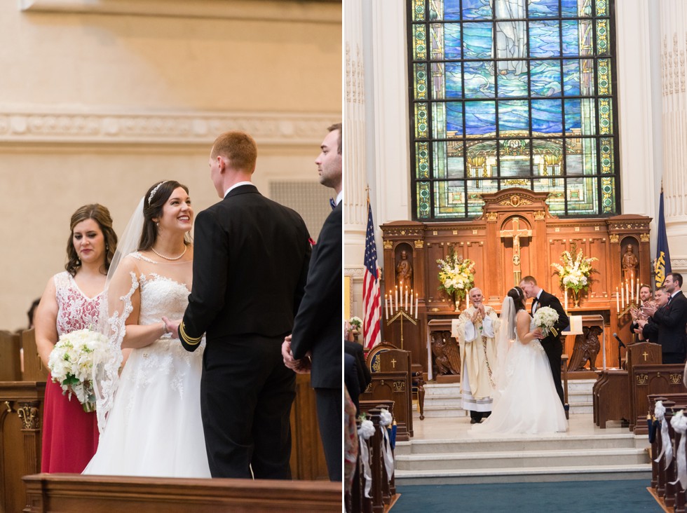 US Naval Academy Chapel wedding ceremony